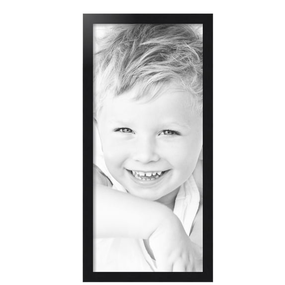 ArtToFrames 14x31 inch Black Steel Picture Frame, Black MDF Poster Frame (4639)