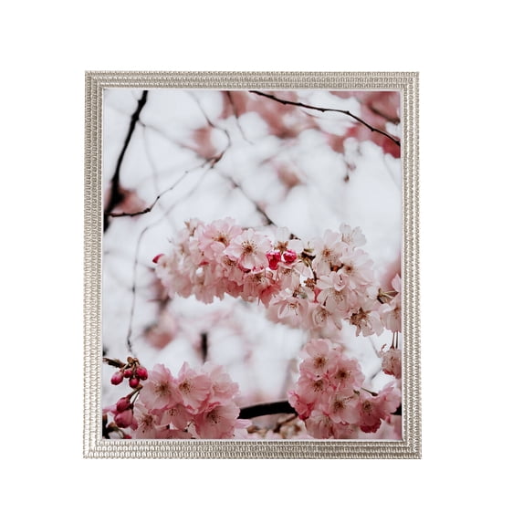 ArtToFrames 14x32" Bright Silver Picture Frame, Silver Wood Poster Frame, with Regular Acrylic and 2 (FBPL-4752)