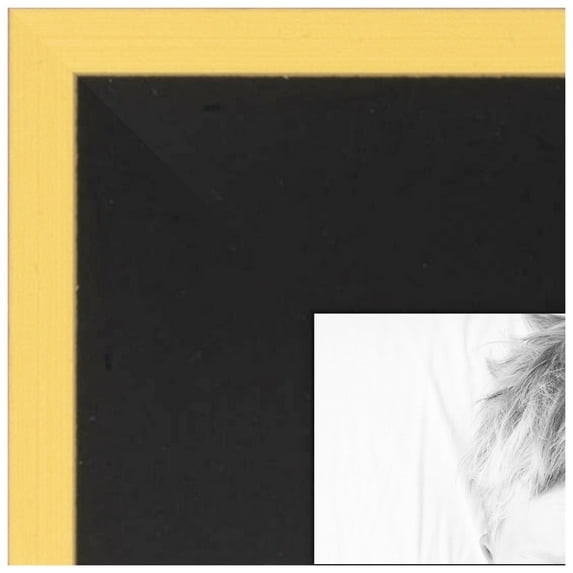 ArtToFrames 14x33 inch Black with Gold Lip Picture Frame, Black Wood Poster Frame (4994)