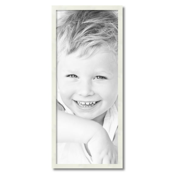 ArtToFrames 14x34" White Picture Frame, White Wood Poster Frame, with Regular Acrylic and 2 (FBPL-5140)