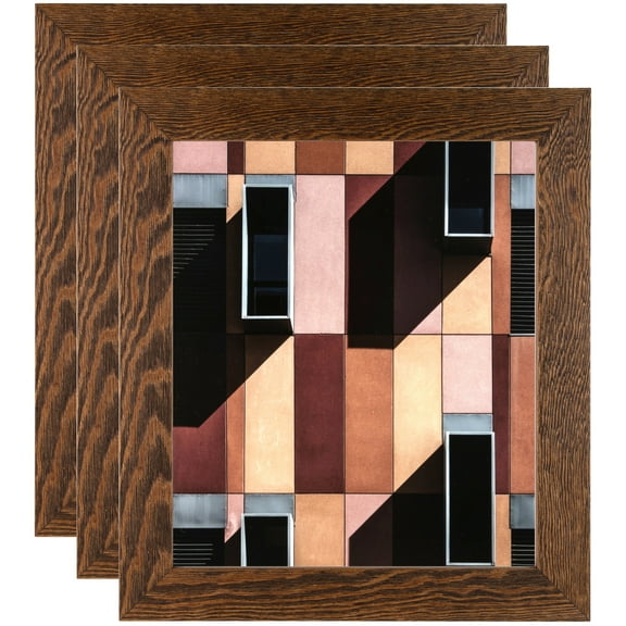 ArtToFrames 15" x 18" Brown Picture Frame, 15x18 inch Brown Wood Poster Frame (WOM-4291), 3 Pack