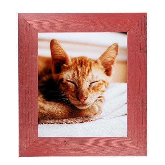 ArtToFrames 15" x 18" Real Reclaimed Red Barnwood 2.5 Inch Picture Frame, 15x18 inch Red Wood Poster Frame (WOM-4818), 1 Pack