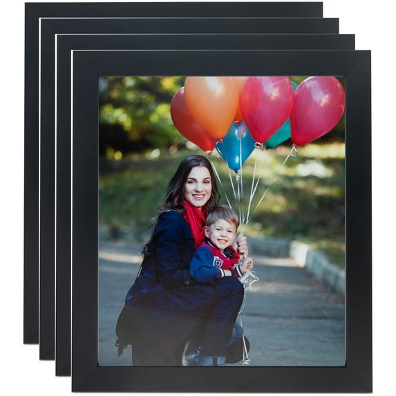 ArtToFrames 15" x 19" Black Picture Frame, 15x19 inch Black MDF Poster Frame (WOM-3943), 4 Pack