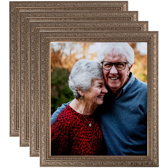 ArtToFrames 15" x 20" Silver Victorian Emboss Picture Frame, 15x20 inch Silver Wood Poster Frame (WOM-5082), 4 Pack