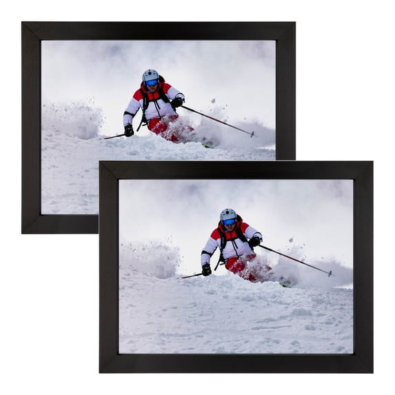 ArtToFrames 15" x 22" Black Stain Picture Frame, 15x22 inch Black Wood Poster Frame (WOM-4088), 2 Pack