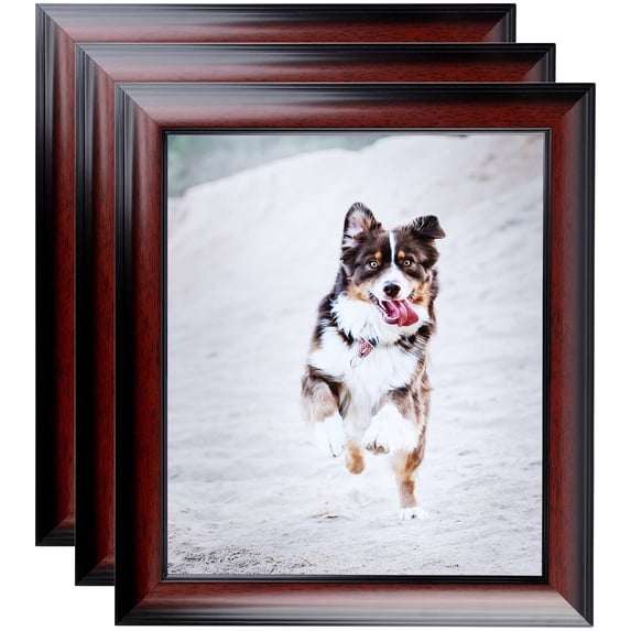 ArtToFrames 15" x 23" Matte mahogany Diploma Picture Frame, 15x23 inch Brown Wood Poster Frame (WOM-5108), 3 Pack