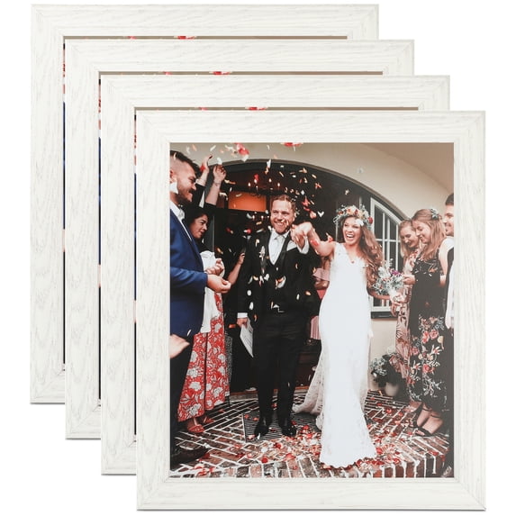 ArtToFrames 15" x 24" White Picture Frame, 15x24 inch White MDF Poster Frame (WOM-4098), 4 Pack