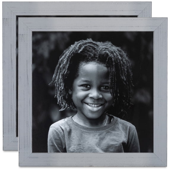 ArtToFrames 15" x 33" Grey Picture Frame, 15x33 inch Gray Wood Poster Frame (WOM-4594), 2 Pack