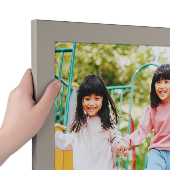 ArtToFrames 15" x 36" Malabar Picture Frame, 15x36 inch Gray MDF Poster Frame (WOM-5364), Pack