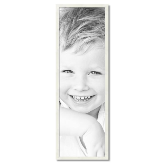 ArtToFrames 15" x 47" White Picture Frame, 15x47 inch White Wood Poster Frame (WOM-5140)