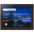 thumbnail image 1 of ArtToFrames 15x11.2 Inch - 28.5x38 CM Brown Puzzle Frame for 100 piece Puzzles.1.25 Inch Custom MDF Puzzle Frames, Coffee - Comes with Regular Glass, 1 of 7