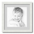 thumbnail image 1 of ArtToFrames 15x15 Matted Picture Frame with 11x11 Single Mat Photo Opening Framed in 1.25 Satin White Frame and 2 Candlewick Mat (FWM-3966-15x15), 1 of 8