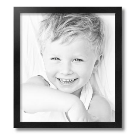 ArtToFrames 15x17" Black Picture Frame, Black Wood Poster Frame, with Regular Glass and 2 (FBPL-5141)