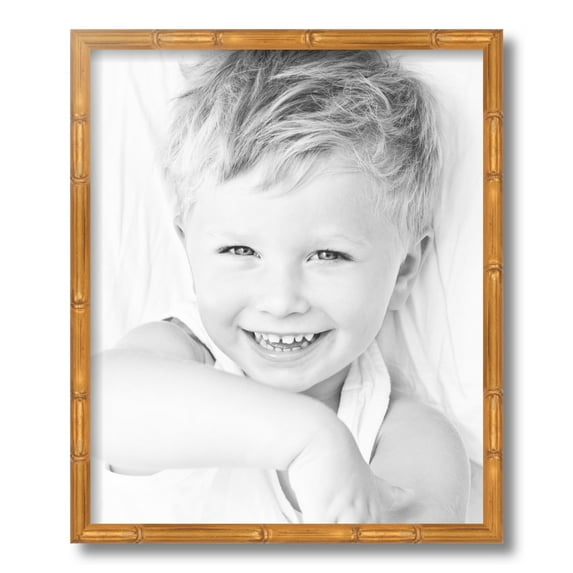 ArtToFrames 15x18 Inch Gold Bamboo Picture Frame, This Multi Wood Poster Frame is Great for Your Art or Photos, Comes with Regular Glass (4875)