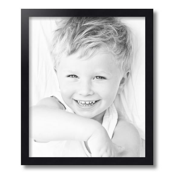 ArtToFrames 15x18 Inch Satin Black Picture Frame, This Black Wood Poster Frame is Great for Your Art or Photos, Comes with Regular Glass (4654)