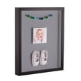 thumbnail image 1 of ArtToFrames 15x18 Inch Shadow Box Picture Frame, with a Satin Black Tall 1 Wide Shadowbox frame and Silver Mat Backing (4654), 1 of 7