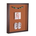 thumbnail image 1 of ArtToFrames 15x18 Inch Shadow Box Picture Frame, with a Verlinga Brown 1 Wide Shadowbox frame and Red Orange Mat Backing (4656), 1 of 7