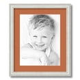 thumbnail image 1 of ArtToFrames 15x18" Matted Picture Frame with 11x14" Single Mat Photo Opening Framed in 1.25" Off White Wash on Ash and 2" Red Orange Mat (FWM-4098-15x18), 1 of 8
