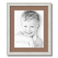 thumbnail image 1 of ArtToFrames 15x18" Matted Picture Frame with 11x14" Single Mat Photo Opening Framed in 1.25" Off White Wash on Ash and 2" Sandpiper Mat (FWM-4098-15x18), 1 of 8