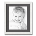 thumbnail image 1 of ArtToFrames 15x18 Matted Picture Frame with 11x14 Single Mat Photo Opening Framed in 1.25 Satin White Frame and 2 Charcoal Mat (FWM-3966-15x18), 1 of 8