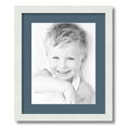 thumbnail image 1 of ArtToFrames 15x18" Matted Picture Frame with 11x14" Single Mat Photo Opening Framed in 1.25" Satin White Frame and 2" Dutch Blue Mat (FWM-3966-15x18), 1 of 8
