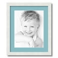thumbnail image 1 of ArtToFrames 15x18" Matted Picture Frame with 11x14" Single Mat Photo Opening Framed in 1.25" Satin White Frame and 2" French Blue Mat (FWM-3966-15x18), 1 of 8