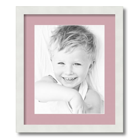 ArtToFrames 15x18" Matted Picture Frame with 11x14" Single Mat Photo Opening Framed in 1.25" Satin White Frame and 2" Seashell Mat (FWM-3966-15x18)
