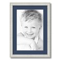 thumbnail image 1 of ArtToFrames 15x21" Matted Picture Frame with 11x17" Single Mat Photo Opening Framed in 1.25" Off White Wash on Ash and 2" Midnight Blue Mat (FWM-4098-15x21), 1 of 8