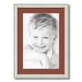 thumbnail image 1 of ArtToFrames 15x21 Matted Picture Frame with 11x17 Single Mat Photo Opening Framed in 1.25 Off White Wash on Ash and 2 Cognac Mat (FWM-4098-15x21), 1 of 8