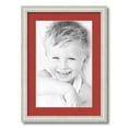 thumbnail image 1 of ArtToFrames 15x21 Matted Picture Frame with 11x17 Single Mat Photo Opening Framed in 1.25 Off White Wash on Ash and 2 Deep Red Mat (FWM-4098-15x21), 1 of 8