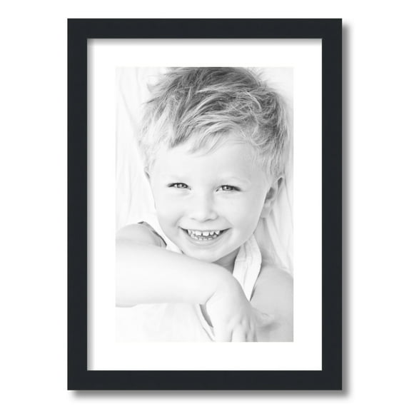 ArtToFrames 15x21 Matted Picture Frame with 11x17 Single Mat Photo Opening Framed in 1.25 Satin Black and 2 Crisp Mat (FWM-3926-15x21)