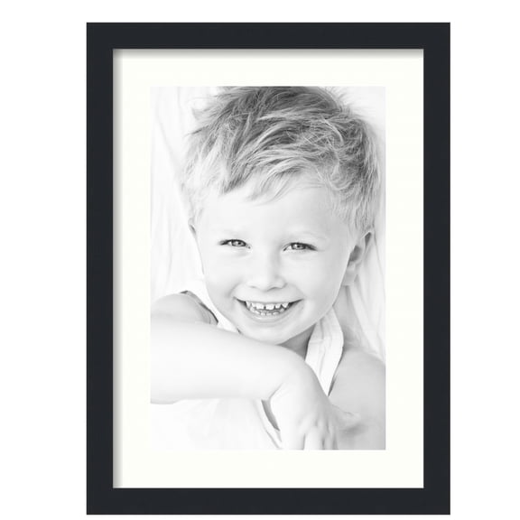 ArtToFrames 15x21" Matted Picture Frame with 11x17" Single Mat Photo Opening Framed in 1.25" Satin Black and 2" Porcelain Mat (FWM-3926-15x21)
