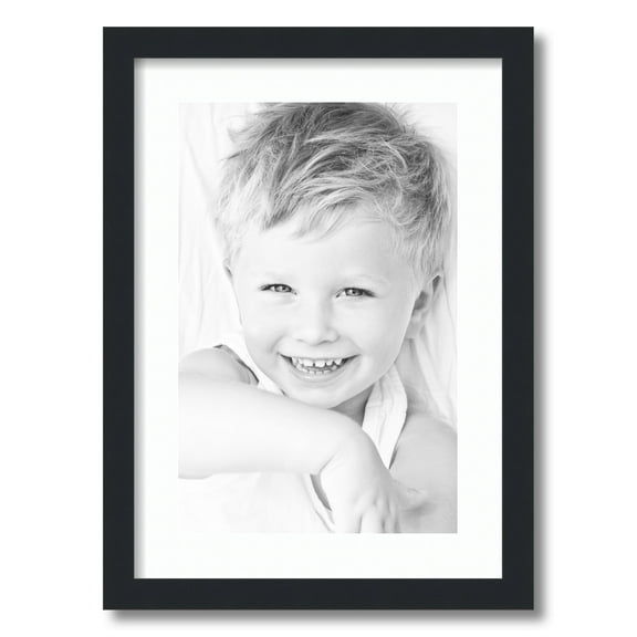 ArtToFrames 15x21" Matted Picture Frame with 11x17" Single Mat Photo Opening Framed in 1.25" Satin Black and 2" Super White Mat (FWM-3926-15x21)