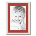 thumbnail image 1 of ArtToFrames 15x21 Matted Picture Frame with 11x17 Single Mat Photo Opening Framed in 1.25 Satin White Frame and 2 Deep Red Mat (FWM-3966-15x21), 1 of 8