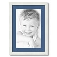 thumbnail image 1 of ArtToFrames 15x21" Matted Picture Frame with 11x17" Single Mat Photo Opening Framed in 1.25" Satin White Frame and 2" Royal Mat (FWM-3966-15x21), 1 of 8