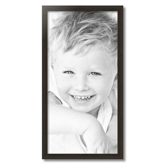 ArtToFrames 15x30" Brown Picture Frame, Brown Wood Poster Frame, with Regular Acrylic and 2 (FBPL-4886)