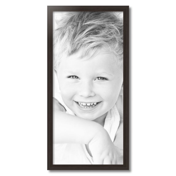ArtToFrames 15x32" Brown Picture Frame, Brown Wood Poster Frame, with Regular Acrylic and Foam Backing 3/16 inch (FBPL-4886)