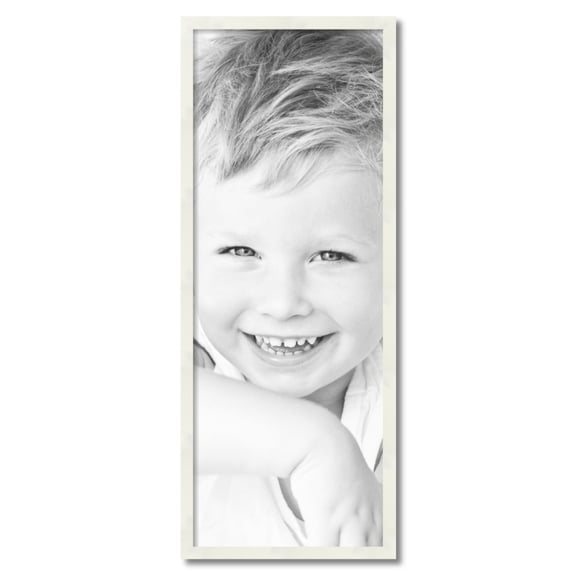 ArtToFrames 15x40 inch White Picture Frame, White 15" x 40" Wood Poster Frame (WOM-5140) 1234