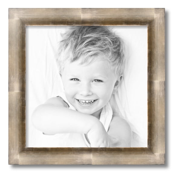 ArtToFrames 16" x 16" Antique Silver Picture Frame, 16x16 inch Silver Wood Poster Frame (WOM-4944), 1 Pack