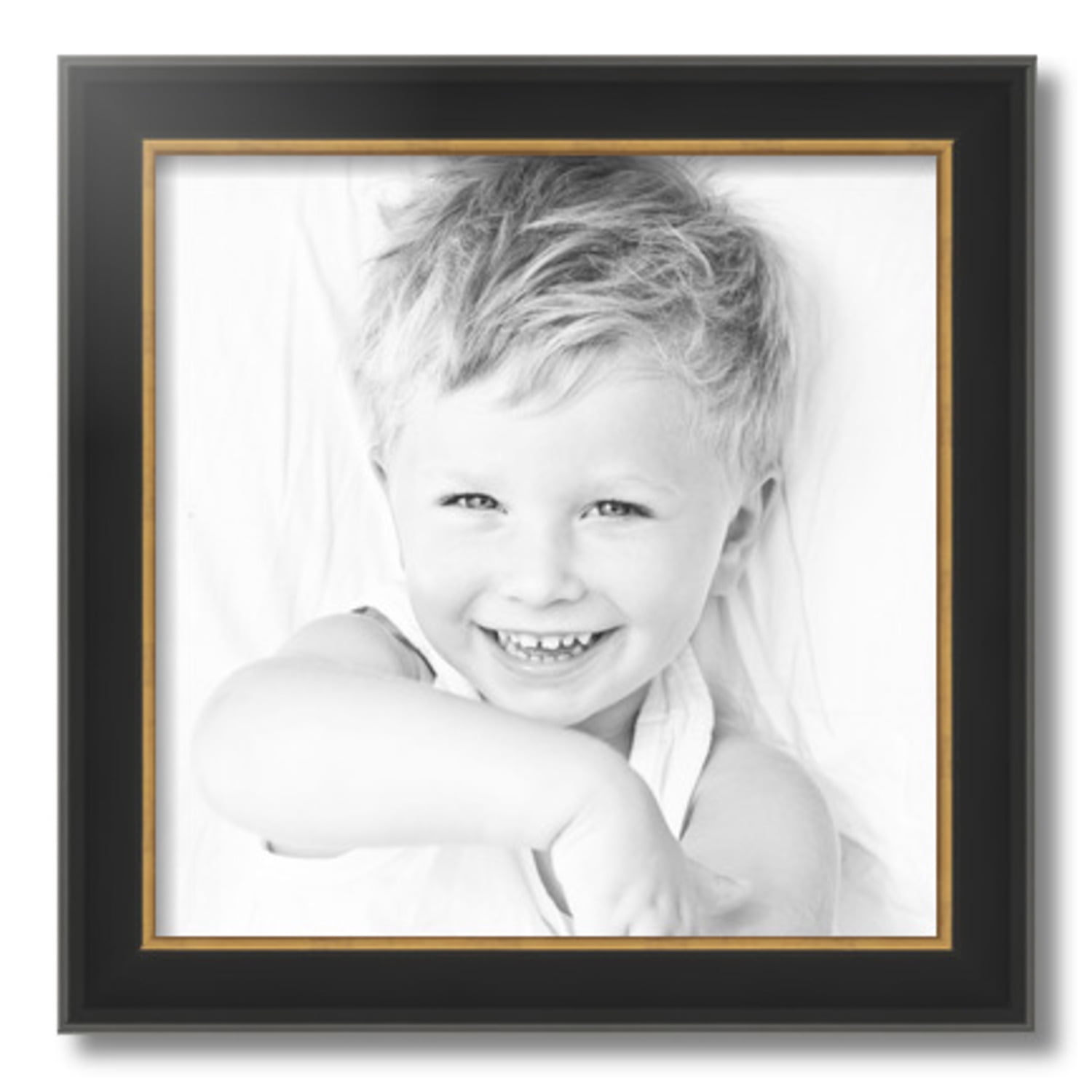 ArtToFrames 16 x 16 Black Velvet with Gold 2 Picture Frame 16x16 inch Black MDF Poster Frame WOM 4692 Walmart