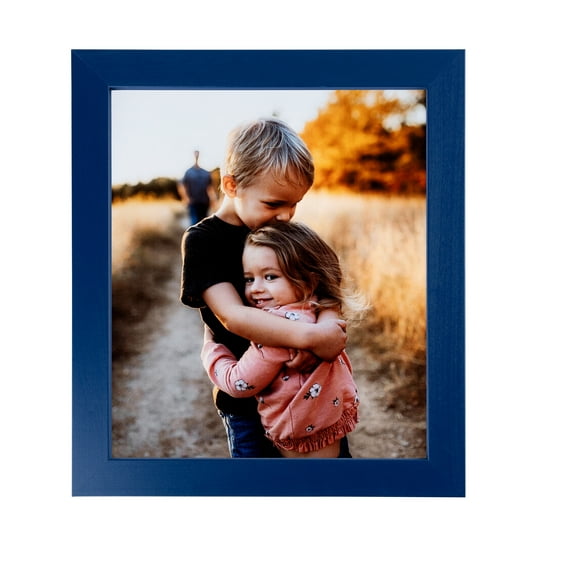 ArtToFrames 16" x 16" Blue Picture Frame, 16x16 inch Blue Wood Poster Frame (WOM-4118), 1 Pack