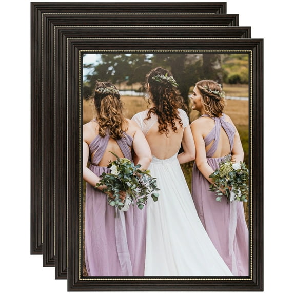 ArtToFrames 16" x 16" Cherry Picture Frame, 16x16 inch Red Wood Poster Frame (WOM-4316), 4 Pack