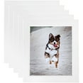 thumbnail image 1 of ArtToFrames 16" x 16" Contemporary White with Lip Picture Frame, 16x16 inch White Wood Poster Frame (WOM-2032), 5 Pack, 1 of 6