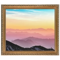 ArtToFrames 16" x 16" Dark Gold Picture Frame, 16x16 inch Gold Wood Poster Frame (WOM-4553), 1 Pack