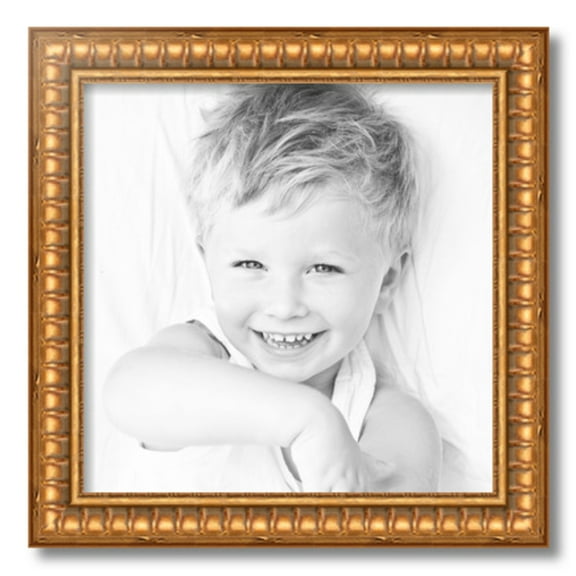 ArtToFrames 16" x 16" Gold Picture Frame, 16x16 inch Gold Wood Poster Frame (WOM-4293)