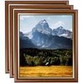 thumbnail image 1 of ArtToFrames 16" x 16" Honey with Gold Picture Frame, 16x16 inch Brown MDF Poster Frame (WOM-4446), 3 Pack, 1 of 7