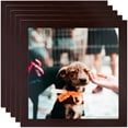 thumbnail image 1 of ArtToFrames 16" x 16" Mahogany Picture Frame, 16x16 inch Brown MDF Poster Frame (WOM-3978), 5 Pack, 1 of 8