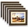 thumbnail image 1 of ArtToFrames 16" x 16" Real Reclaimed Brown Barnwood Picture Frame, 16x16 inch Brown Wood Poster Frame (WOM-4816), 5 Pack, 1 of 8