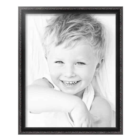 ArtToFrames 16" x 20" Black Picture Frame, 16x20 inch Black Wood Poster Frame (WOM-4625)
