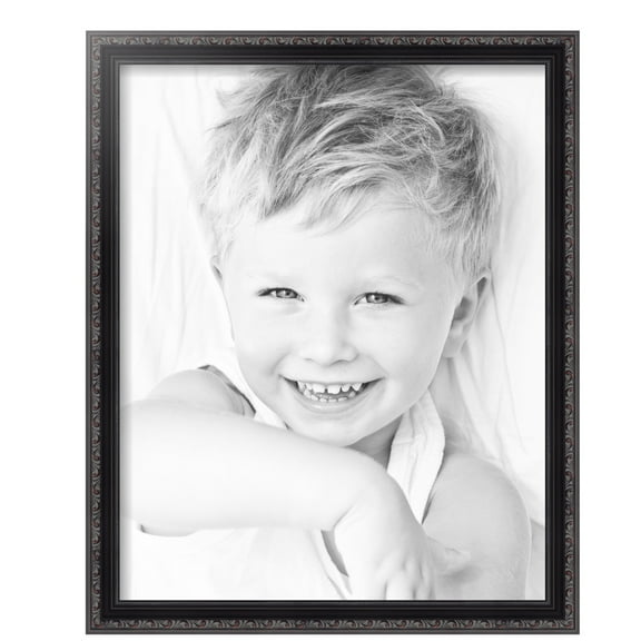 ArtToFrames 16" x 20" Black Picture Frame, 16x20 inch Black Wood Poster Frame (WOM-4625)